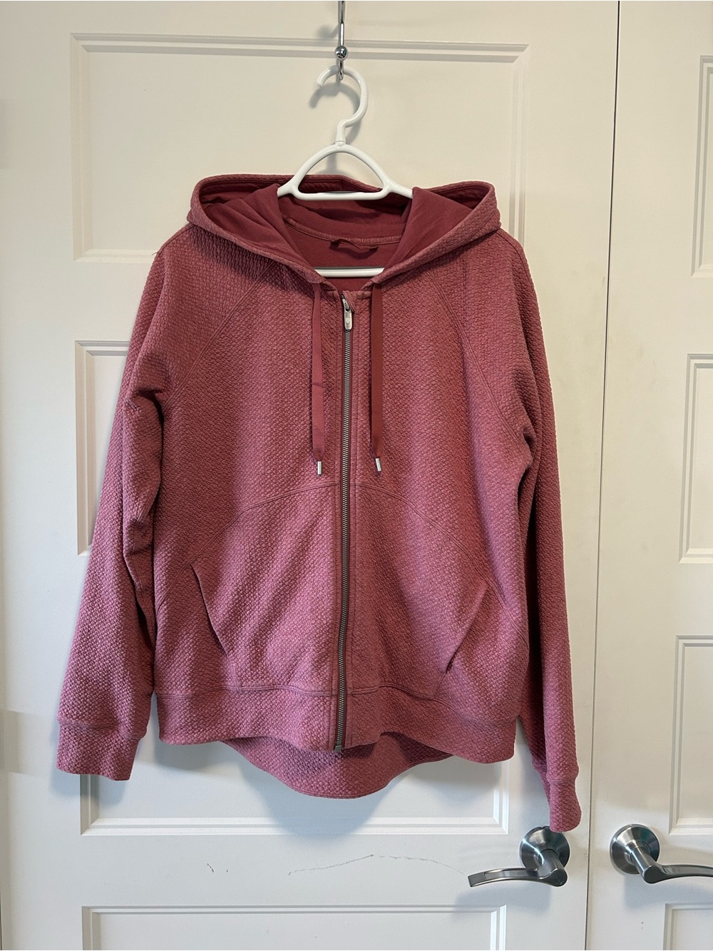 Lululemon Catch A Moment Zip Hoodie Heathered So Merlot